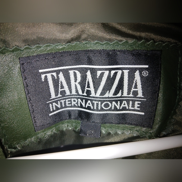 Womens Vntage Tarazzia International Green Leather /Seude Leather Jacket. SIZE M - Picture 4 of 9